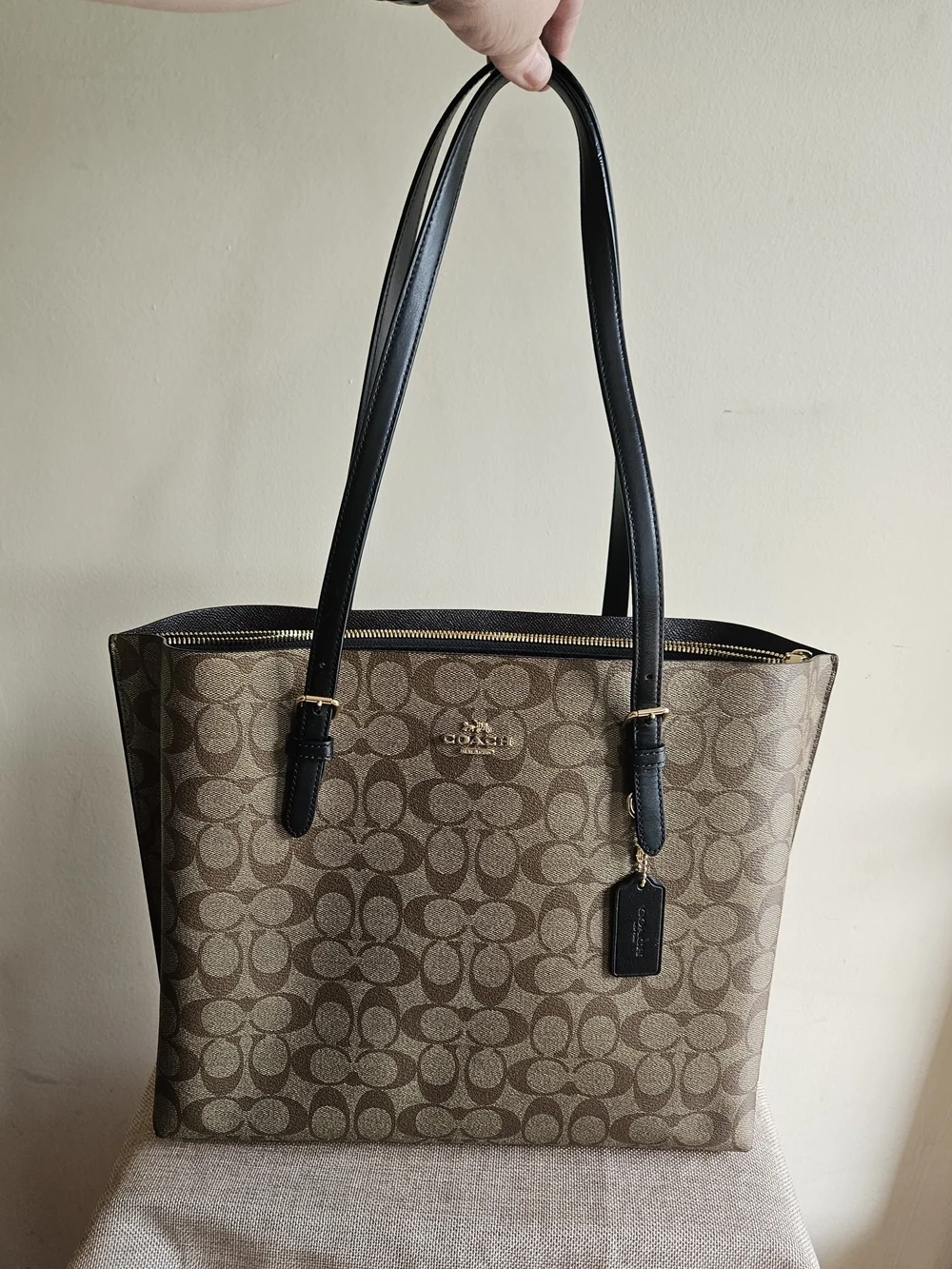 Coach Mollie Signature Canvas Tote W/Checkbook Wallet - Picture 7 of 16